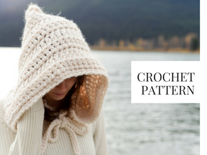 Crochet Pattern: Hood Hat with Ties