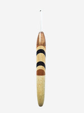 03.50mm Light Roasted Maple + Osage Orange / Koto / Wenge Chevron + Koto Metal Crochet Hook (Item #193)