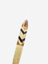 03.50mm Light Roasted Maple + Osage Orange / Koto / Wenge Chevron + Koto Metal Crochet Hook (Item #193)