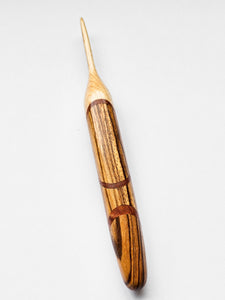 04.00mm Maple + Zebrawood + Tarara Crochet Hook (Item #23)