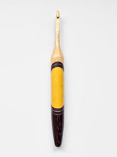 05.00mm Maple + Purple/Blue Spectraply + Yellowheart + Wenge Crochet Hook (Item #27)