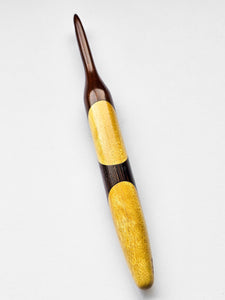 06.50mm Dark Roasted Maple + Yellowheart + Wenge Crochet Hook (Item #31)