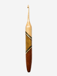 04.50mm Maple + Green Spectraply + Limba + Mahogany Crochet Hook (Item #38)