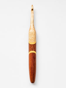 07.00mm Maple + Yellowheart + Lacewood + Tarara Crochet Hook (Item #49)