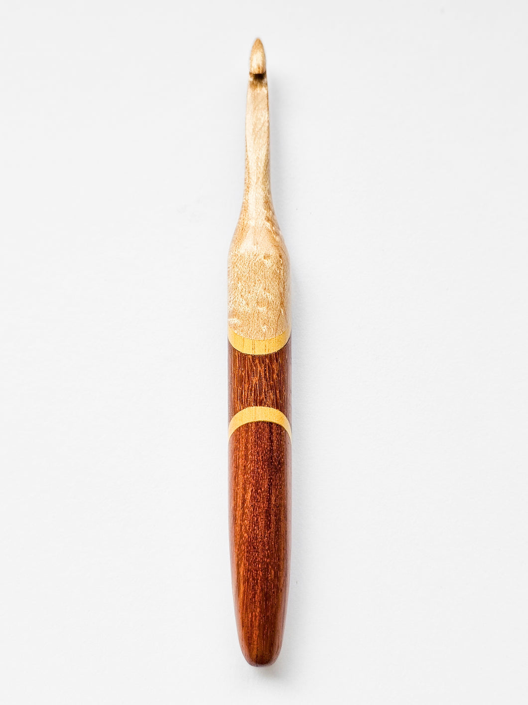 07.00mm Maple + Yellowheart + Lacewood + Tarara Crochet Hook (Item #49)