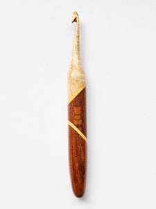 07.00mm Maple + Yellowheart + Lacewood + Tarara Crochet Hook (Item #49)