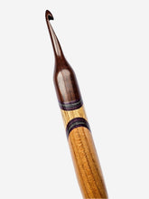 06.50mm Dark Roasted Maple + Purple/Blue Spectraply + Limba + Elm Crochet Hook (Item #51)