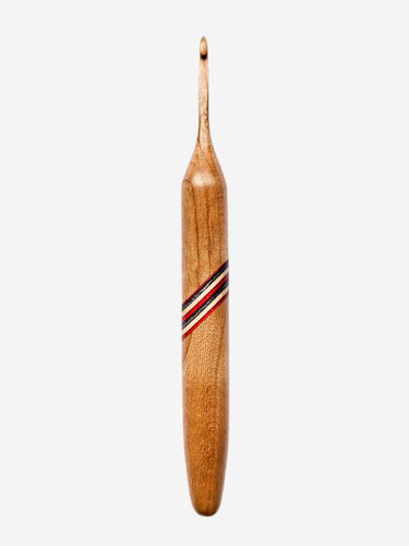 04.00mm Cherry +Red/Blue Spectraply + Cherry Crochet Hook (Item #29)