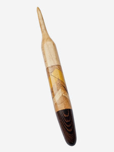 07.00mm Maple + Cherry / Yellowheart / Light Roasted Maple Chevron + Wenge Crochet Hook (Item #19)