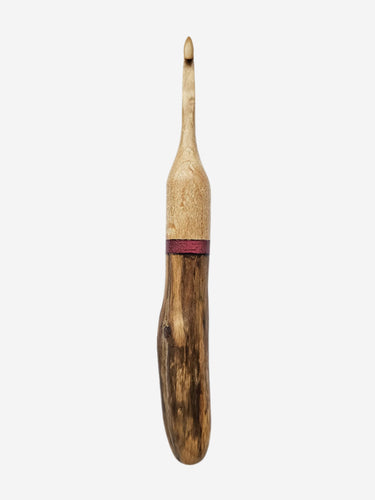 05.50mm Maple + Purpleheart + Driftwood Crochet Hook (Item #39)