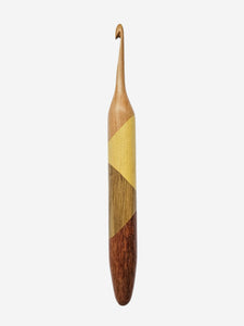 05.50mm Cherry + Yellowheart + Limba + Lacewood Crochet Hook (Item #64)