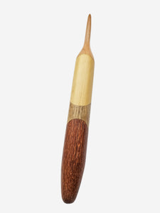 05.50mm Cherry + Yellowheart + Limba + Lacewood Crochet Hook (Item #64)