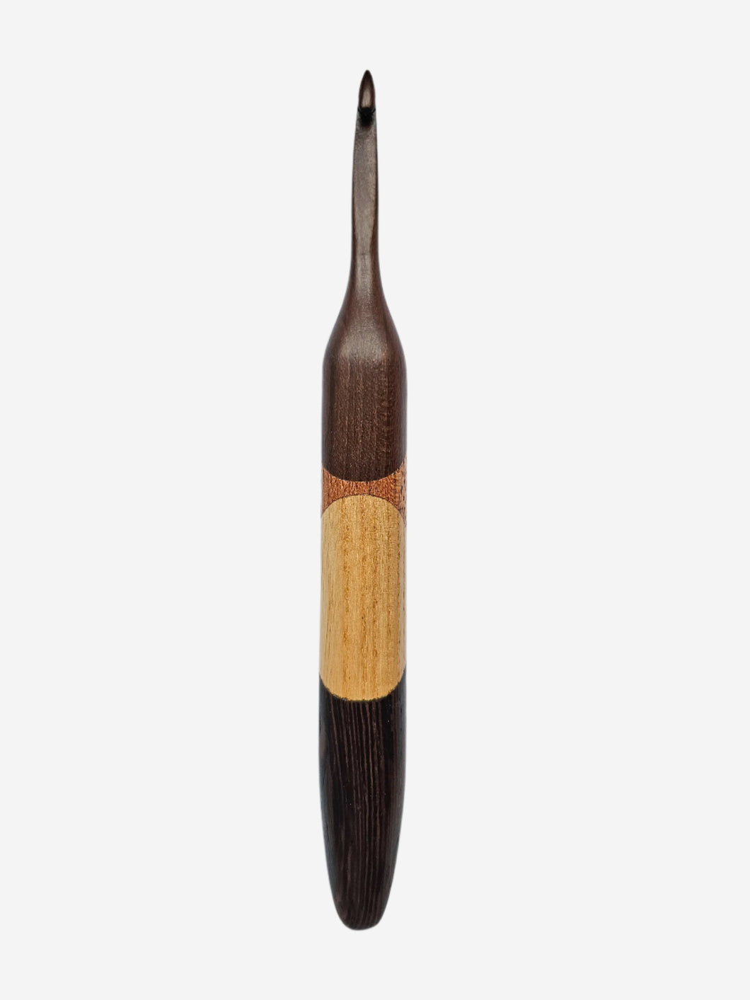 05.50mm Dark Roasted Maple + Sapele + Ash + Wenge Crochet Hook (Item #66)