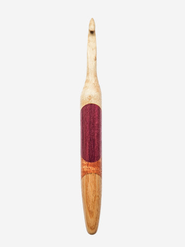 08.00mm Maple + Purpleheart + Tarara + Ash Crochet Hook (Item #108)