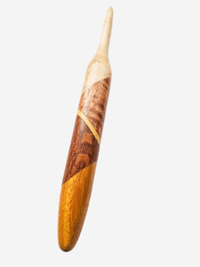 07.50mm Maple + Tarara + Yellowheart + Lacewood + Osage Orange Crochet Hook (Item #117)