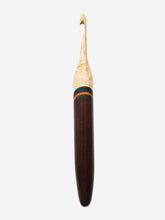 06.00mm Birdseye Maple + Blue/Yellow Spectraply + Dark Roasted Maple Crochet Hook (Item #119)