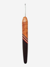 03.50mm Tarara + Grey/Red Spectraply + Dark Roasted Maple Metal Crochet Hook (Item #121)