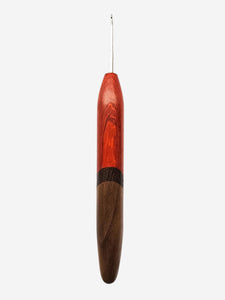 02.00mm Padauk + Wenge + Walnut Metal Crochet Hook (Item #123)