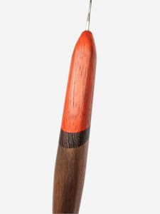 02.00mm Padauk + Wenge + Walnut Metal Crochet Hook (Item #123)