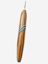 02.00mm Zebrawood + Blue Spectraply Crochet Hook (Item #127)