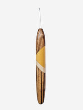 02.00mm Zebrawood + Yellowheart + Maple + Zebrawood Metal Crochet Hook (Item #144)