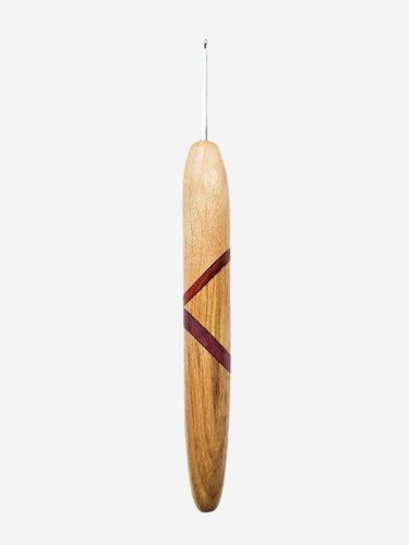 02.50mm Maple + Padauk + Canary + Purpleheart + Oak Metal Crochet Hook (Item #148)