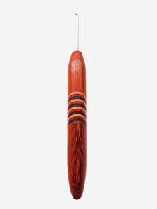 02.50mm Padauk + Red/Grey Spectraply + Padauk Metal Crochet Hook (Item #168)