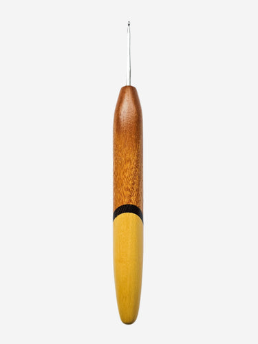 02.00mm Osage Orange + Wenge + Yellowheart Metal Crochet Hook (Item #171)