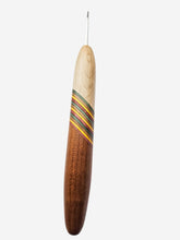 02.50mm Maple + Yellow/Green/Pink Spectraply + Dark Roasted Maple Metal Crochet Hook (Item #174)