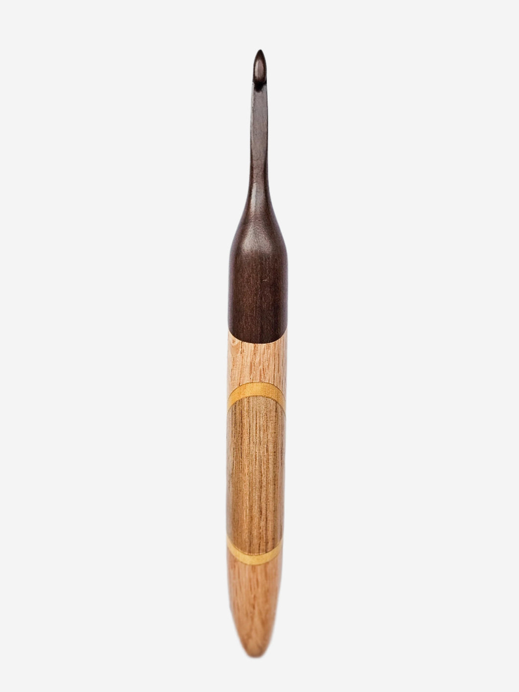 05.50mm Dark Roasted Maple + Oak + Yellowheart + Limba Crochet Hook (Item #75)