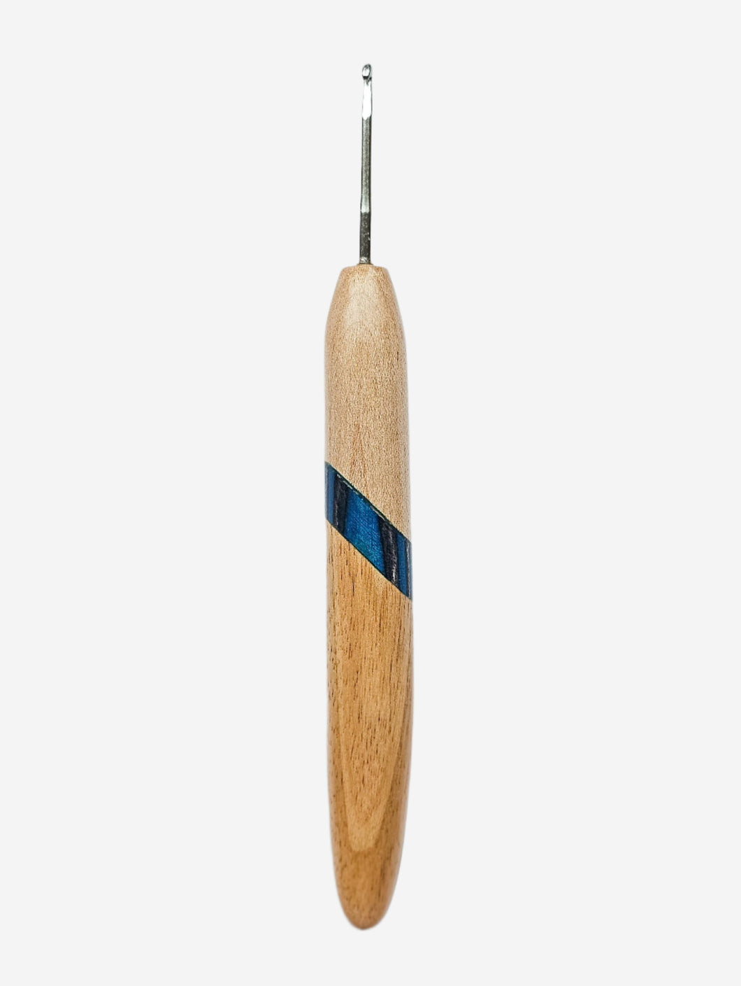 03.00mm Ambrosia Maple + Blue/Grey Spectraply + Elm Metal Crochet Hook (Item #93)