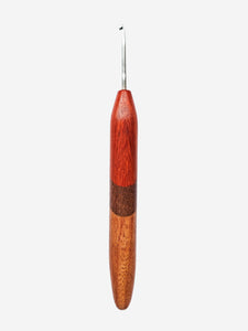 03.00mm Padauk + Lacewood + Sapele Metal Crochet Hook (Item #102)