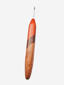 03.00mm Padauk + Lacewood + Sapele Metal Crochet Hook (Item #102)