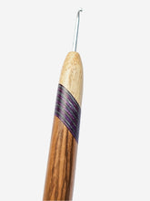 03.00mm Koto +Purple/Blue Spectraply + Zebrawood Metal Crochet Hook (Item #105)