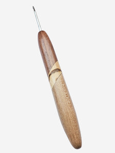 03.00mm Walnut + Holly + Ambrosia Maple Metal Crochet Hook (Item #108)