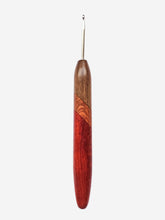 03.50mm Walnut + Lacewood + Padauk Metal Crochet Hook (Item #111)