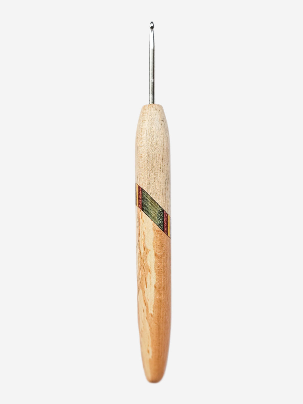 03.50mm Maple + Green Spectraply + Beech Metal Crochet Hook (Item #113)