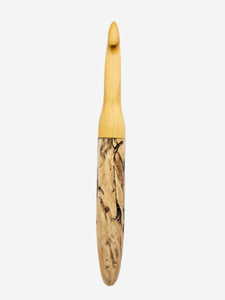 11.50mm Yellowheart + Spalted Maple Crochet Hook (Item #190)