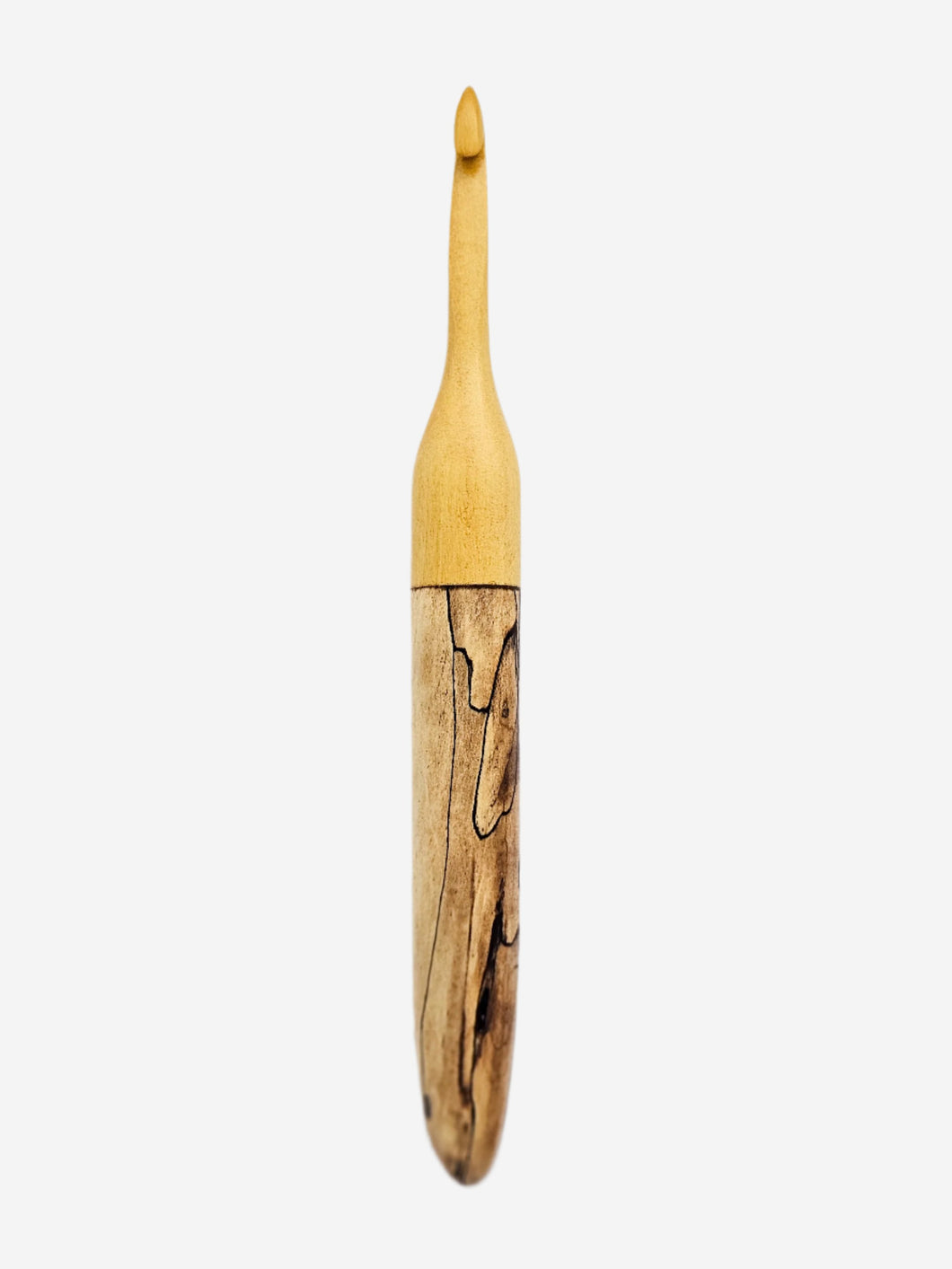 06.50mm Yellowheart + Spalted Maple Crochet Hook (Item #197)