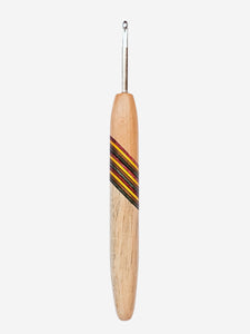 04.50mm Beech + Yellow/Pink/Green Spectraply + Tamarind Metal Crochet Hook (Item #227)