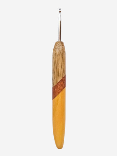 04.00mm Limba + Lacewood + Yellowheart Metal Crochet Hook (Item #236)