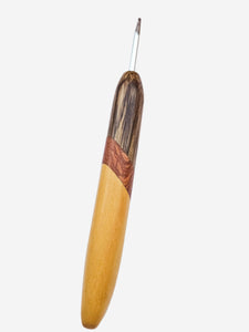 04.00mm Limba + Lacewood + Yellowheart Metal Crochet Hook (Item #236)