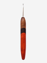 03.50mm Dark Roasted Maple + Wenge + Padauk Metal Crochet Hook (Item #241)