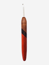 03.50mm Dark Roasted Maple + Wenge + Padauk Metal Crochet Hook (Item #241)