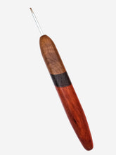 03.50mm Dark Roasted Maple + Wenge + Padauk Metal Crochet Hook (Item #241)