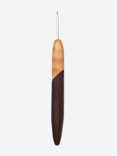 03.50mm Light Roasted Maple + Wenge Metal Crochet Hook (Item #14)