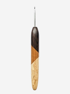 03.50mm Wenge + Light Roasted Maple + Spalted Maple Metal Crochet Hook (Item #161)