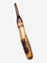 08.50mm Dark Roasted Maple + Tigerwood + Zebrawood Driftwood Crochet Hook (Item #92)