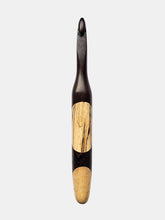 09.00mm Dark Roasted Maple + Spalted Maple + Wenge Art Deco Crochet Hook (Item #193)