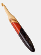 09.00mm Maple + Zebrawood + Padauk + Wenge Art Deco Crochet Hook (Item #200)